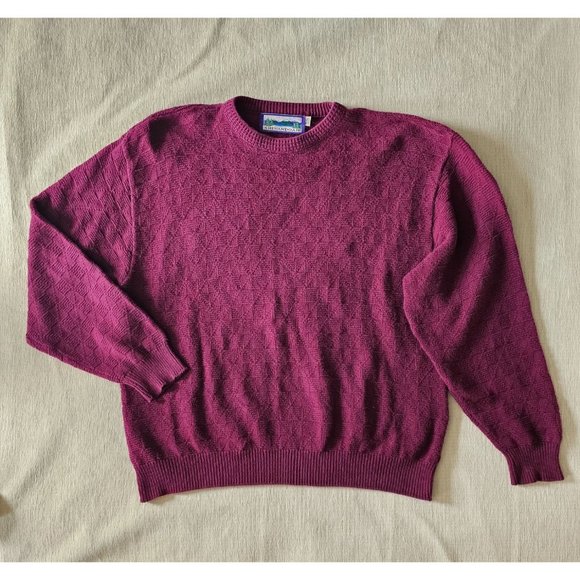 Vintage Burgundy Shenandoah Pull Over Knit Sweater In A Men's Size XXL - Picture 1 of 12